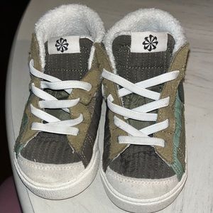 Nike Blazer worn shoe size 8C. (Colors: Greens, pink and white)